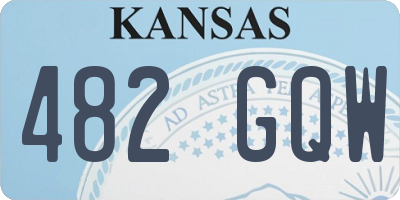 KS license plate 482GQW