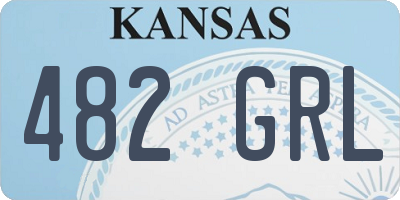 KS license plate 482GRL
