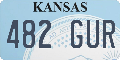 KS license plate 482GUR
