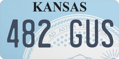 KS license plate 482GUS