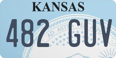KS license plate 482GUV