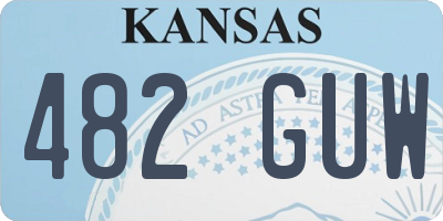 KS license plate 482GUW