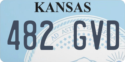 KS license plate 482GVD