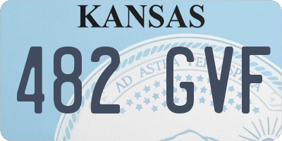 KS license plate 482GVF