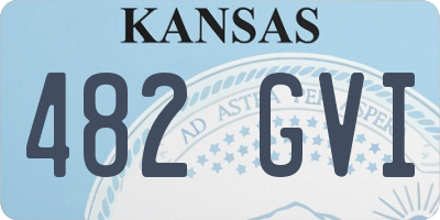 KS license plate 482GVI