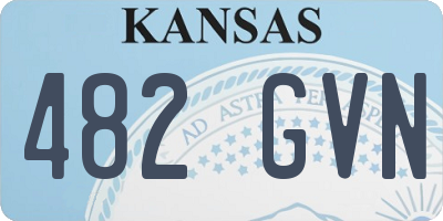 KS license plate 482GVN