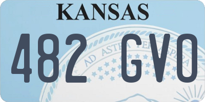 KS license plate 482GVO