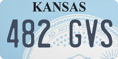 KS license plate 482GVS