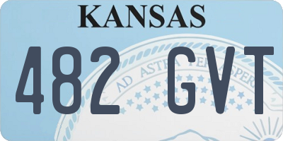 KS license plate 482GVT