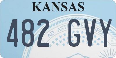 KS license plate 482GVY