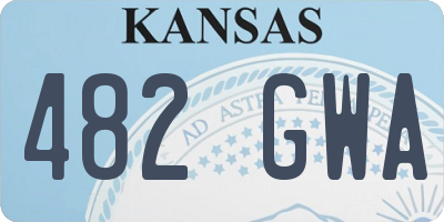 KS license plate 482GWA