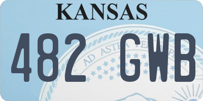 KS license plate 482GWB