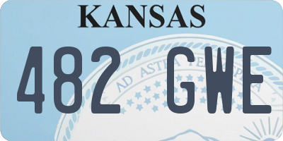 KS license plate 482GWE
