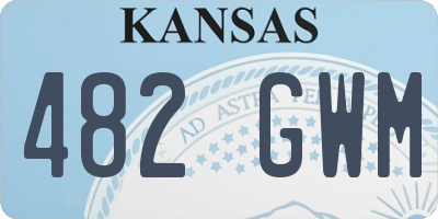 KS license plate 482GWM