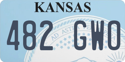 KS license plate 482GWO