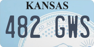 KS license plate 482GWS