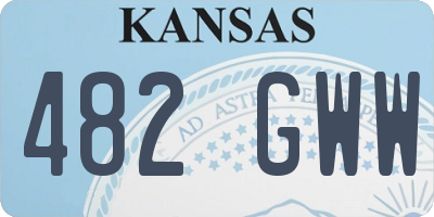 KS license plate 482GWW