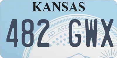KS license plate 482GWX