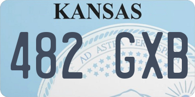 KS license plate 482GXB