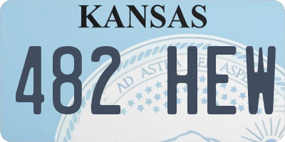 KS license plate 482HEW