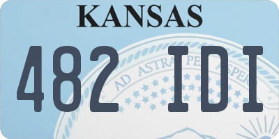 KS license plate 482IDI