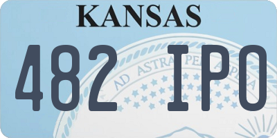 KS license plate 482IPO