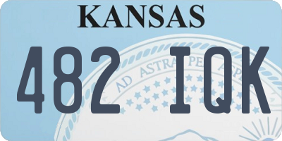 KS license plate 482IQK