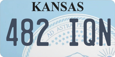 KS license plate 482IQN