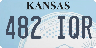 KS license plate 482IQR
