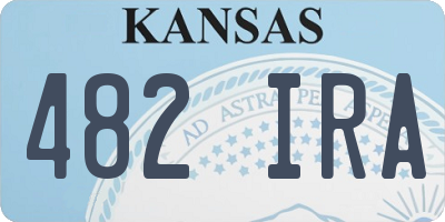 KS license plate 482IRA