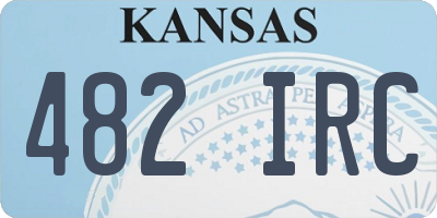 KS license plate 482IRC
