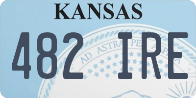 KS license plate 482IRE