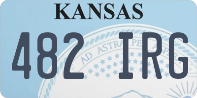 KS license plate 482IRG
