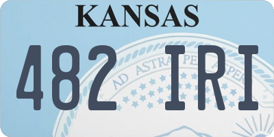 KS license plate 482IRI