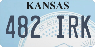 KS license plate 482IRK