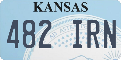 KS license plate 482IRN