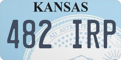 KS license plate 482IRP