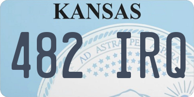 KS license plate 482IRQ