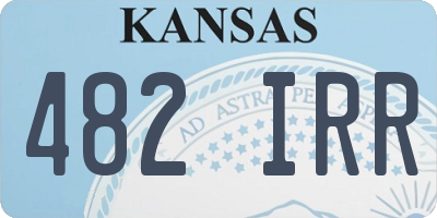 KS license plate 482IRR