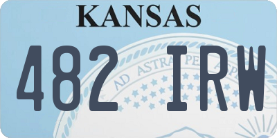 KS license plate 482IRW
