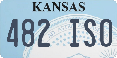 KS license plate 482ISO