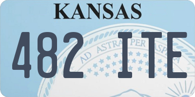 KS license plate 482ITE