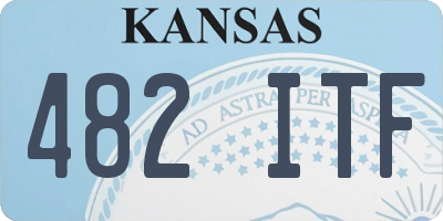 KS license plate 482ITF