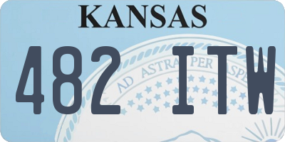 KS license plate 482ITW