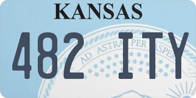 KS license plate 482ITY