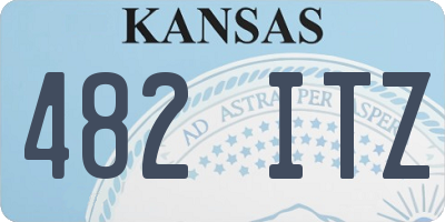 KS license plate 482ITZ