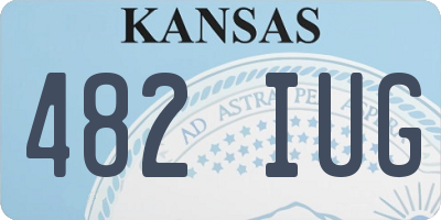 KS license plate 482IUG