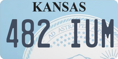 KS license plate 482IUM