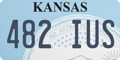 KS license plate 482IUS