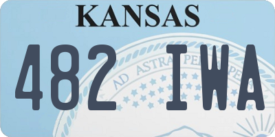 KS license plate 482IWA